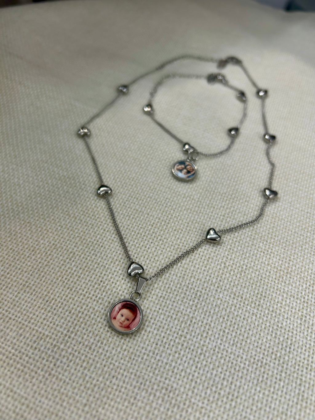 Set Cadena + Pulsera Corazones 💕