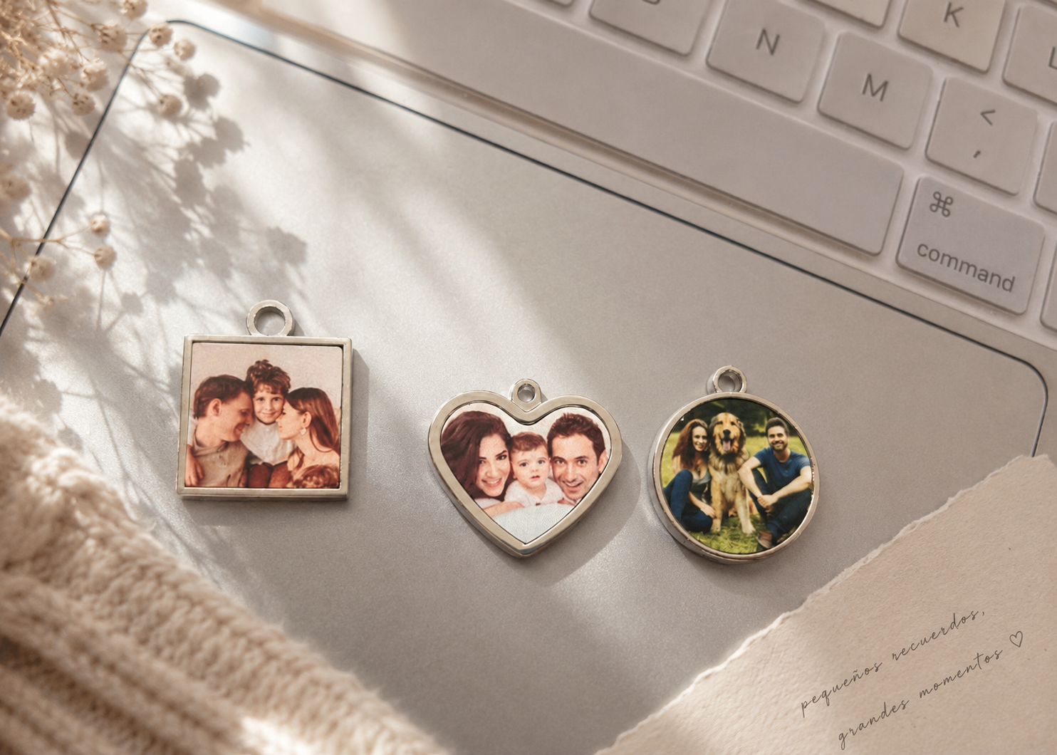 Charms personalizados + cadena GRATIS