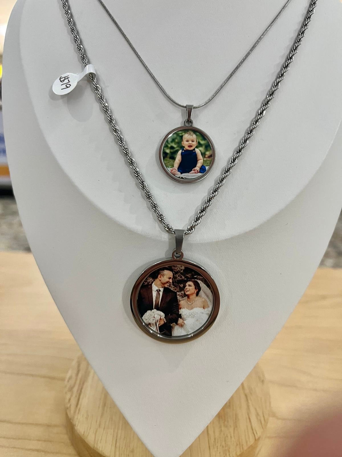 Cadena silver + charm personalizado