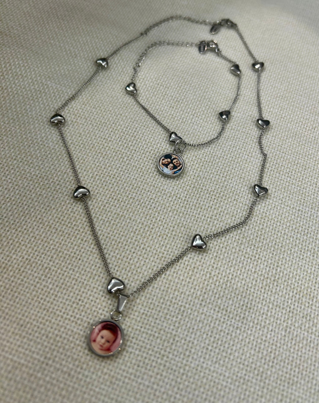 Set Cadena + Pulsera Corazones 💕