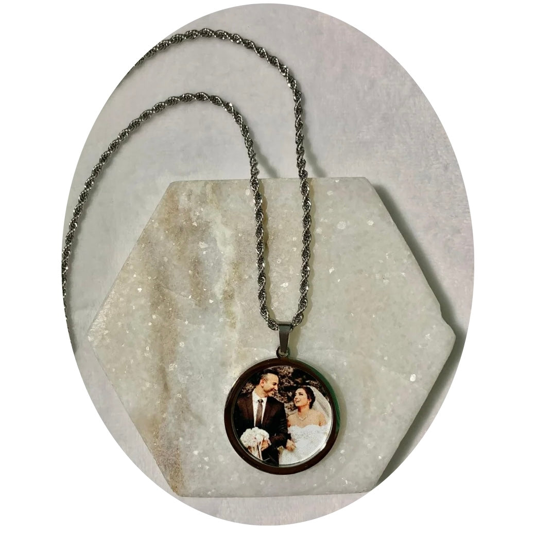Cadena silver + charm personalizado